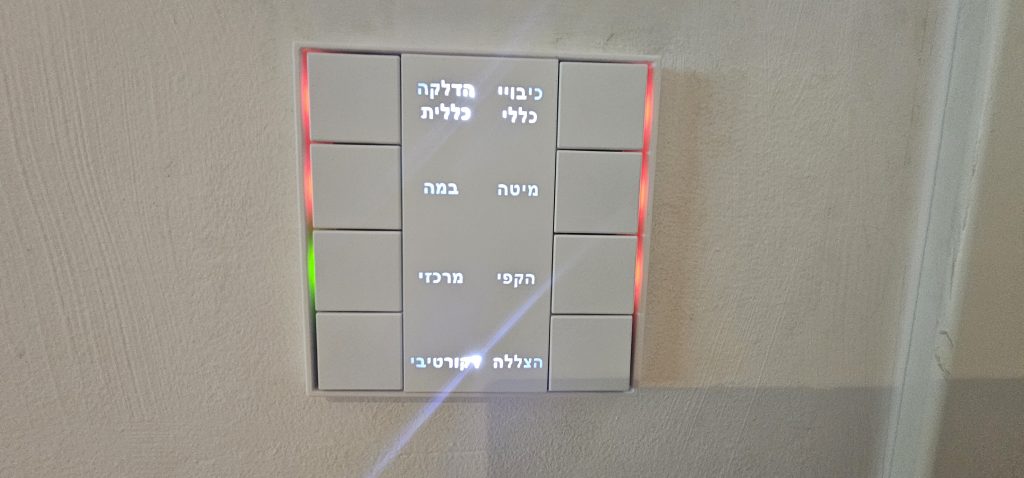 גוף תאורת לד מעוצב בתקרת חדר ההדרכה של אלמה לייזרס